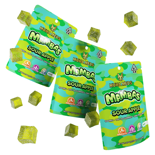 Photograph of product: Muha Meds | Sour Apple Mambas | 200mg