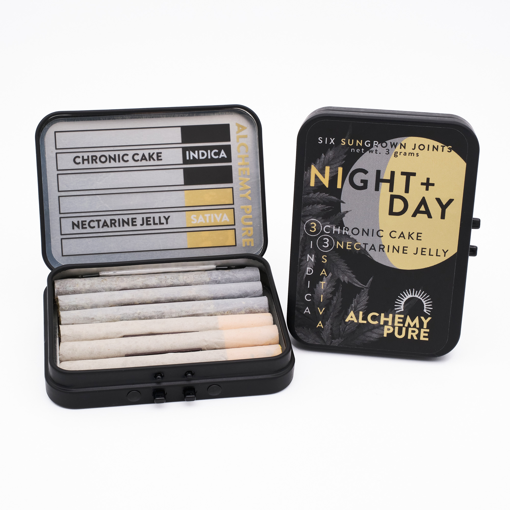 Photograph of product: Alchemy Pure | Night & Day 6 Pack | Pre-roll