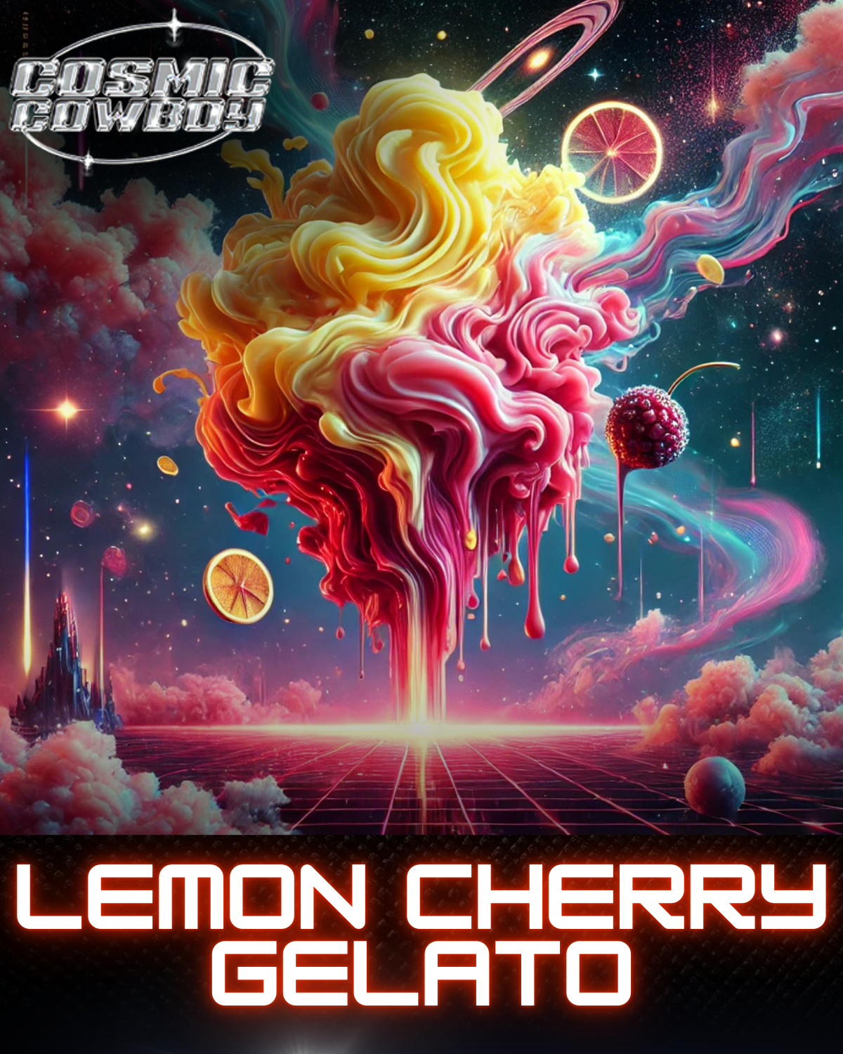Photograph of product: DELI - COSMIC COWBOY Lemon Cherry Gelato - 28g