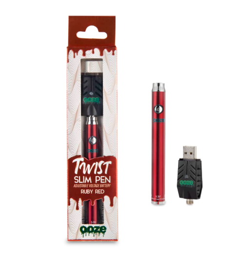 Photograph of product: Ooze - Slim Twist - Battery - Ruby Red