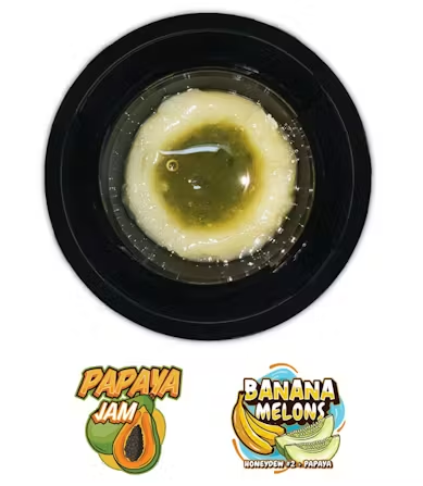 Photograph of product: Treeworks Papaya x Banana Melons Live au chocolat Rosin