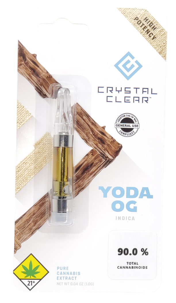 Photograph of product: Crystal Clear VAPE Yoda OG Cart 1g