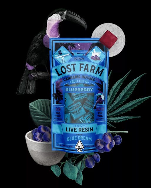 Photograph of product: Blueberry x Blue Dream - Lost Farm Chews - Blueberry X Blue Dream (S)