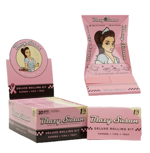 Photograph of product: Blazy Susan - Pink Deluxe Rolling Kits | 1 1/4 (32 leaves)