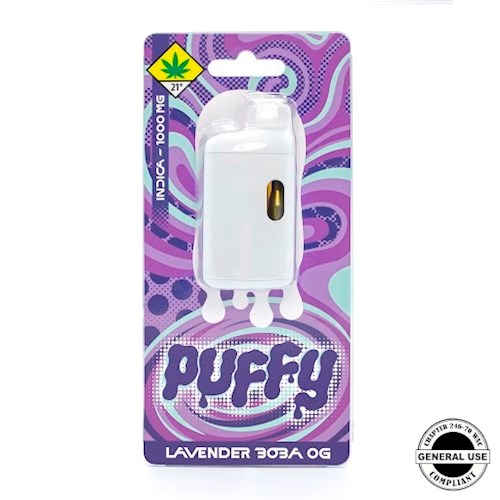 Photograph of product: Lavender Boba OG Puffy Distillate Disposable | 1g (DOH)