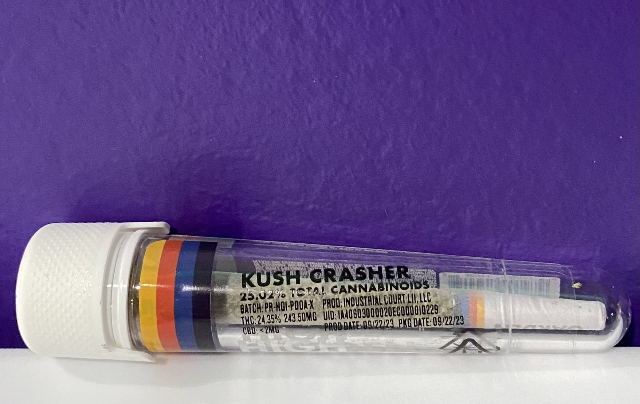 Photograph of product: High Garden - Kush Crasher 1g Pre Roll