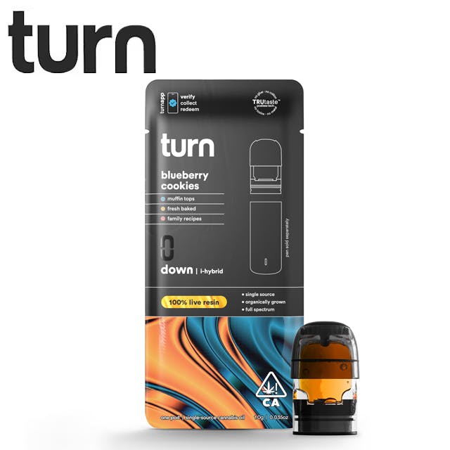 Photograph of product: Turn - Blueberry Cookies - Live Resin Pod - 1g - LR Pod