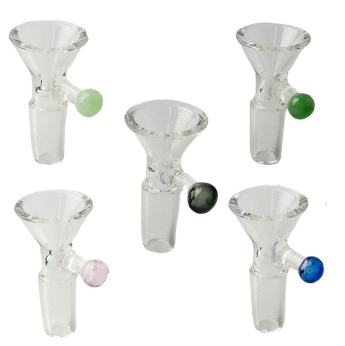 Photograph of product: Flower Bowl - 14mm Clear Flower Bowl With Colored Handle