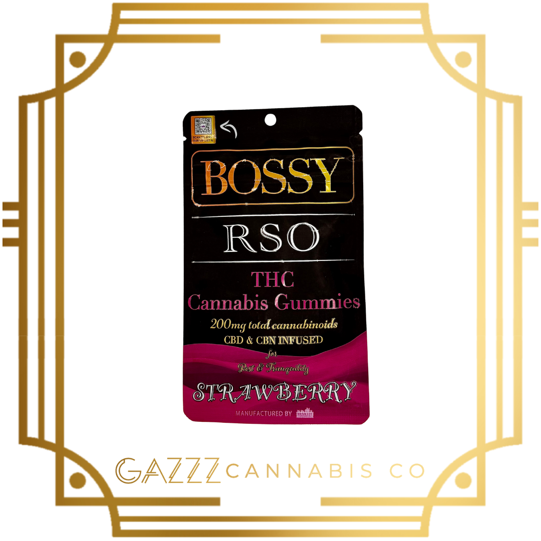 Photograph of product: Bossy | RSO Gummies 200mg | Strawberry