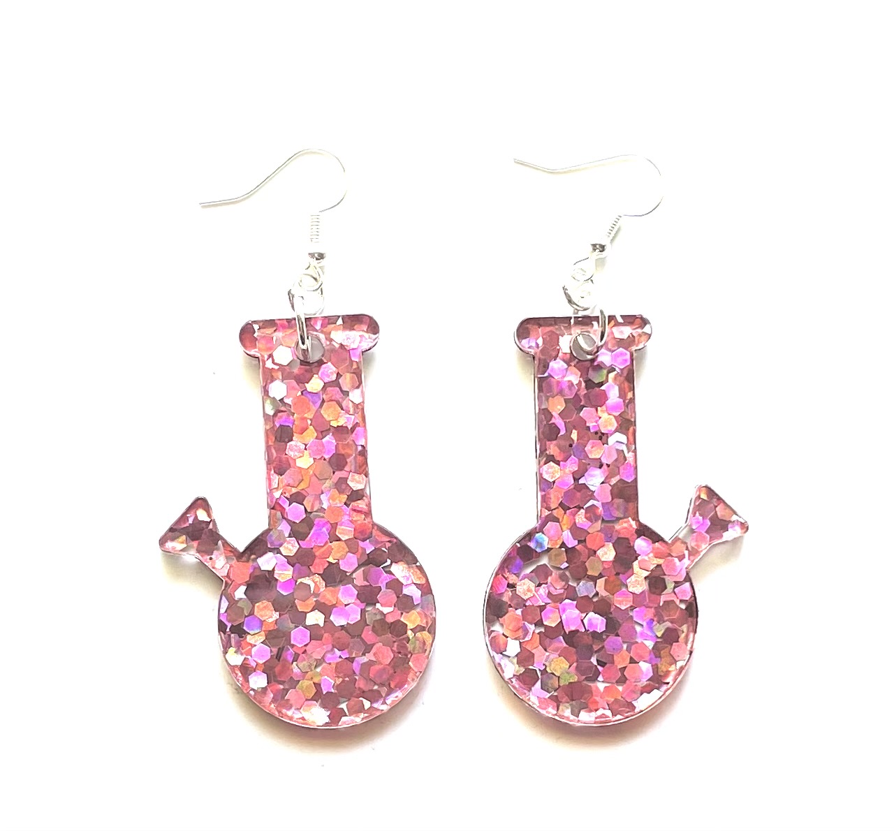 Photograph of Product: Pink Confetti Big Bong Dangle Earrings
