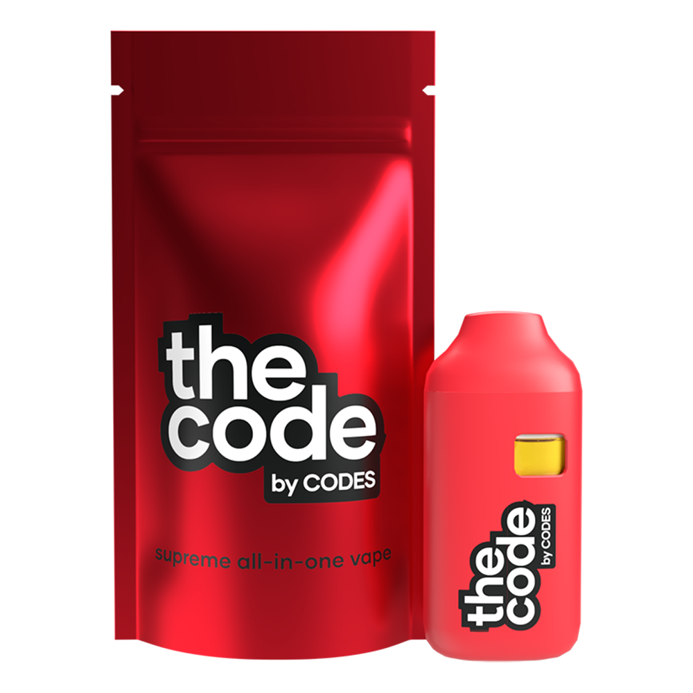 Photograph of product: Codes: Vape | The Code Vape | Peach Parfait | All-in-One | 1g