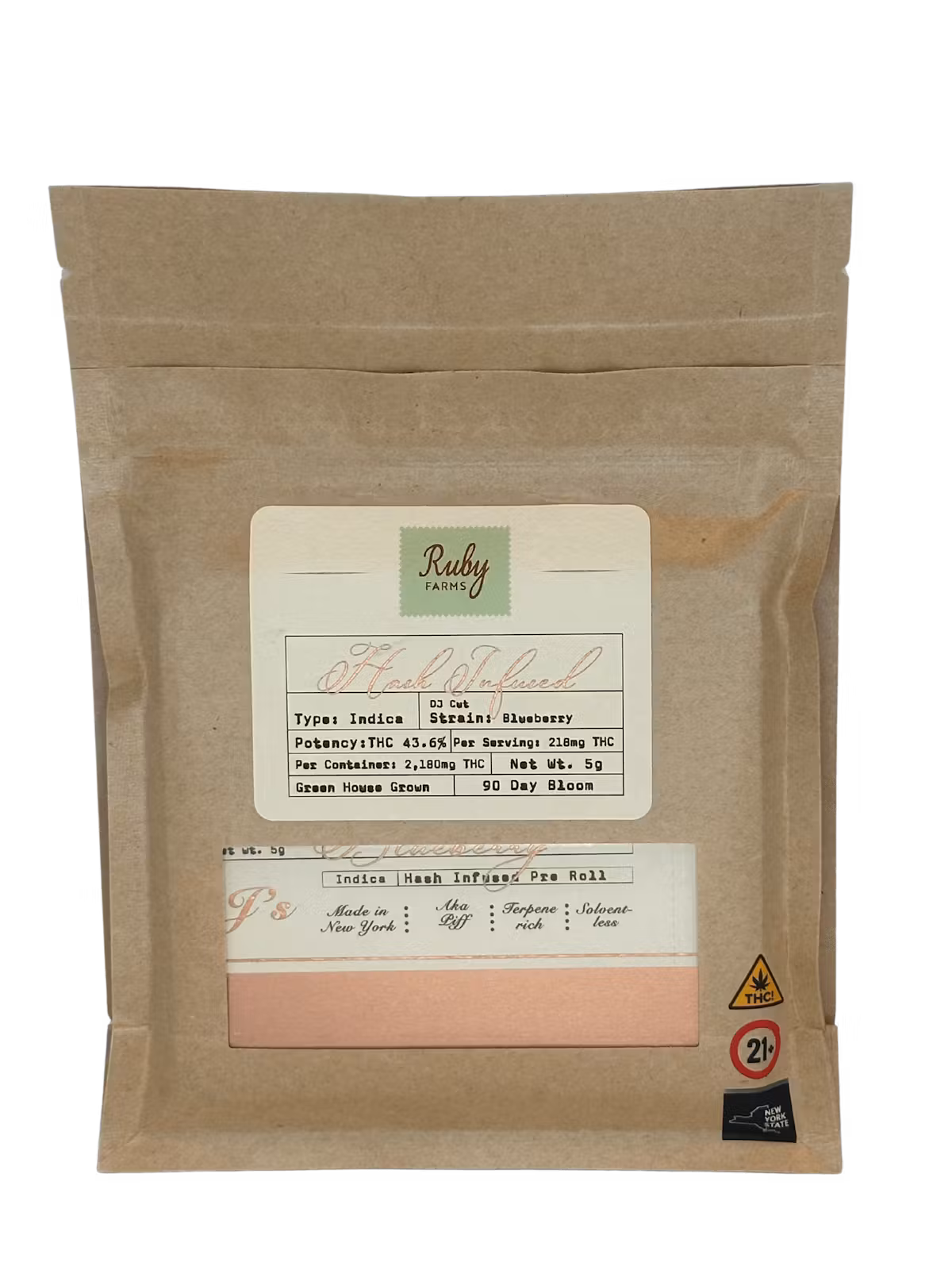 Photograph of product: Blueberry DJ Cut (I) au chocolat Infused Prerolls 10pk [I43]