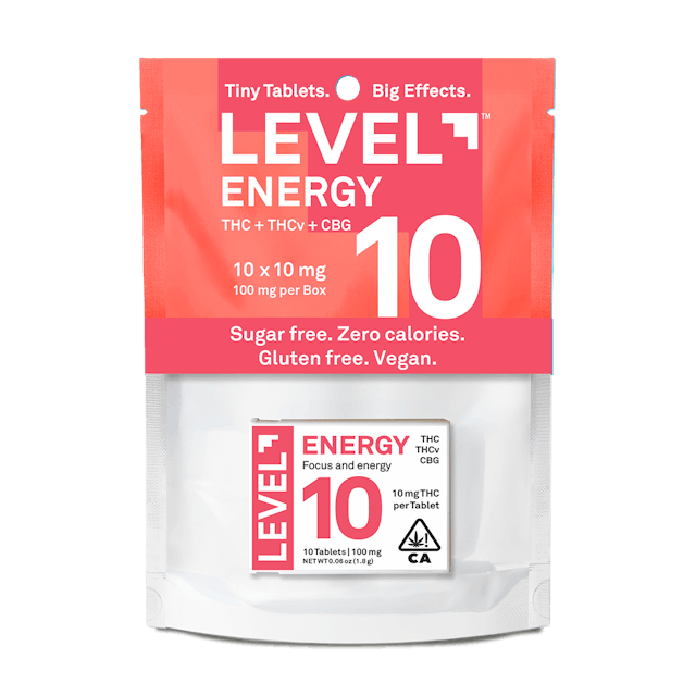 Photograph of product: LEVEL 10 Energy | 10mg x 10 Pill Pack - 