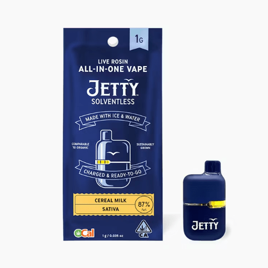 Photograph of product: JETTY - DISPOSABLE (MINI TANK OCAL SOLVENTLESS) - Oui'd - CEREAL MILK
