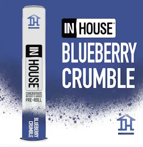 Photograph of product: In House | Blueberry Crumble | Infused Preroll 0.75g