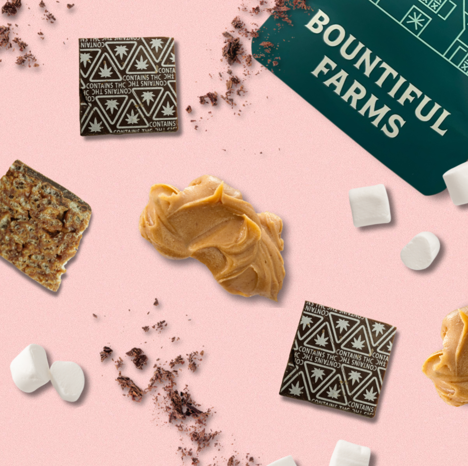 Photograph of product: Peanut Butter & Chocolate Mello Bites - 50mg - Bountiful Farms