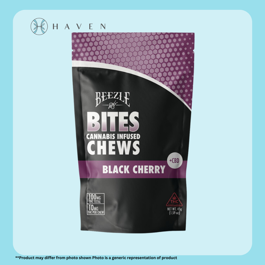 Photograph of product: 10mg Black Cherry 4:1 Beezle Bites (10pk) | Beezle