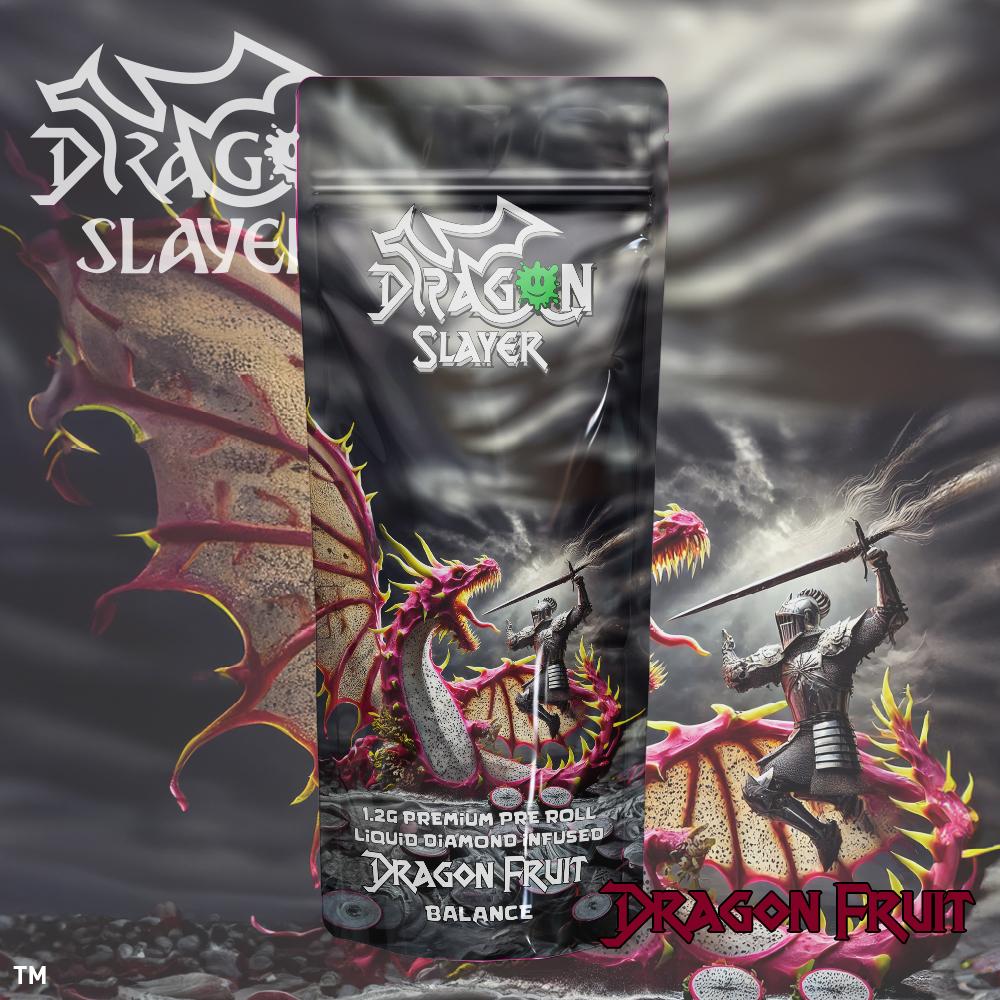 Photograph of product: Dragon Slayer - 1.2g Infused Preroll - Dragon Fruit