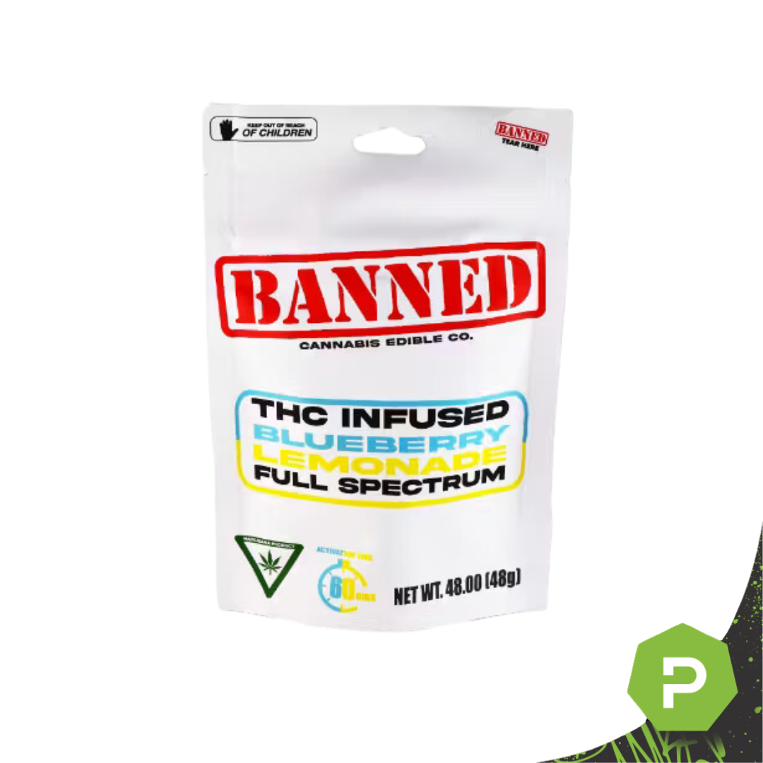 Photograph of product: Banned | 200mg Gummies | Blueberry Lemonade