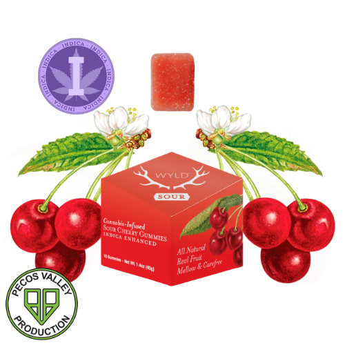 Photograph of product: Wyld | Edible TH-oui | Gummies | 10pk | Sour Cherry (IDH) | 100mg