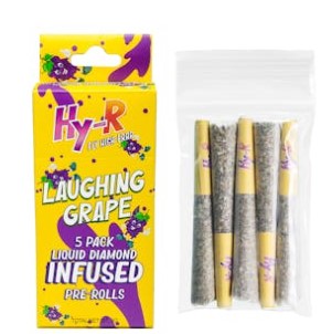 Photograph of product: HY-R - Laughing Grape Infused Pre Rolls 5PK (3g)