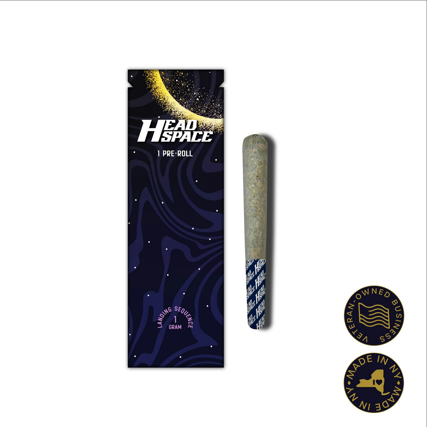 Photograph of product: Head Space: 1g Bagged Pre-Roll: Kiwi