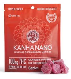 Photograph of product: Cranberry Pomegranate Nano Sativa Gummies | 100mg/10pc