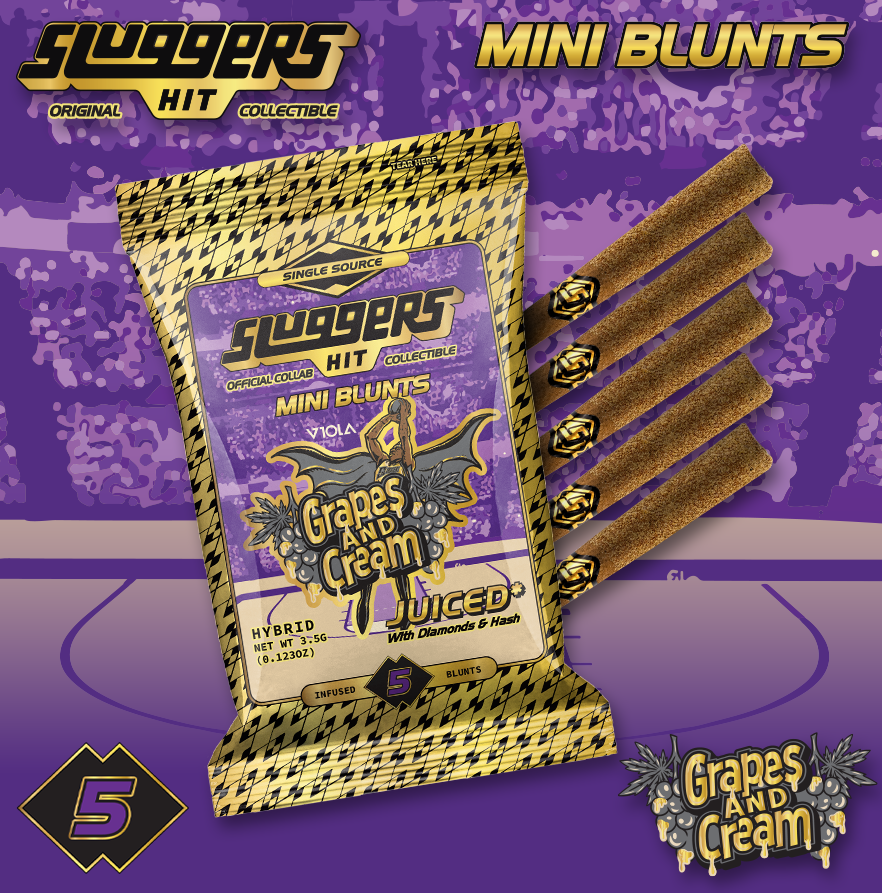 Photograph of product: 5pk - Grapes And Cream - Infused Blunts - 3.5g (H) - Sluggers
