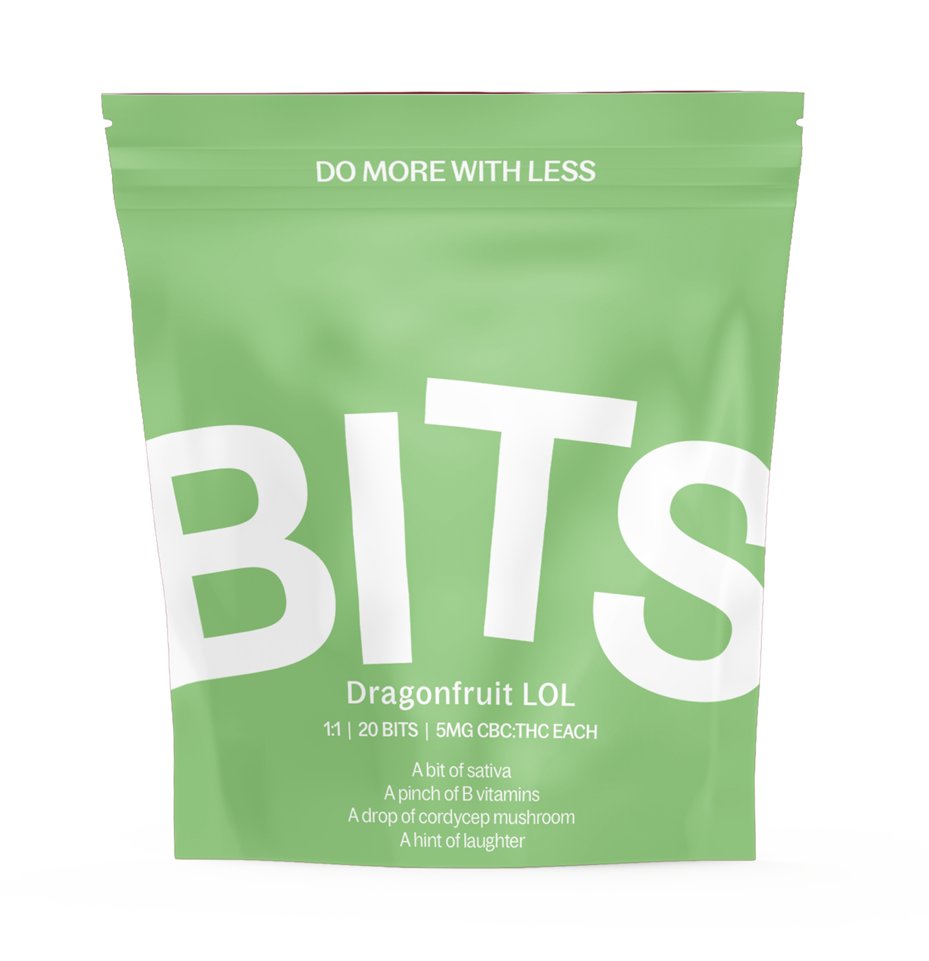Photograph of product: BITS | Dragonfruit LOL | 1:1 CBC:TH-oui | Edibles | Gummies | 20pk x 5mg