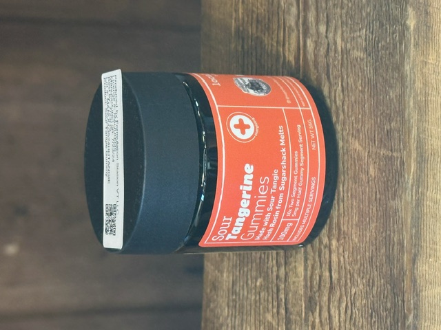 Photograph of product: Haute & Heady Sour Tangerine au chocolat Rosin Gummy