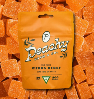 Photograph of product: Peachy - 200MG Rosin Gummies - Citrus Berry