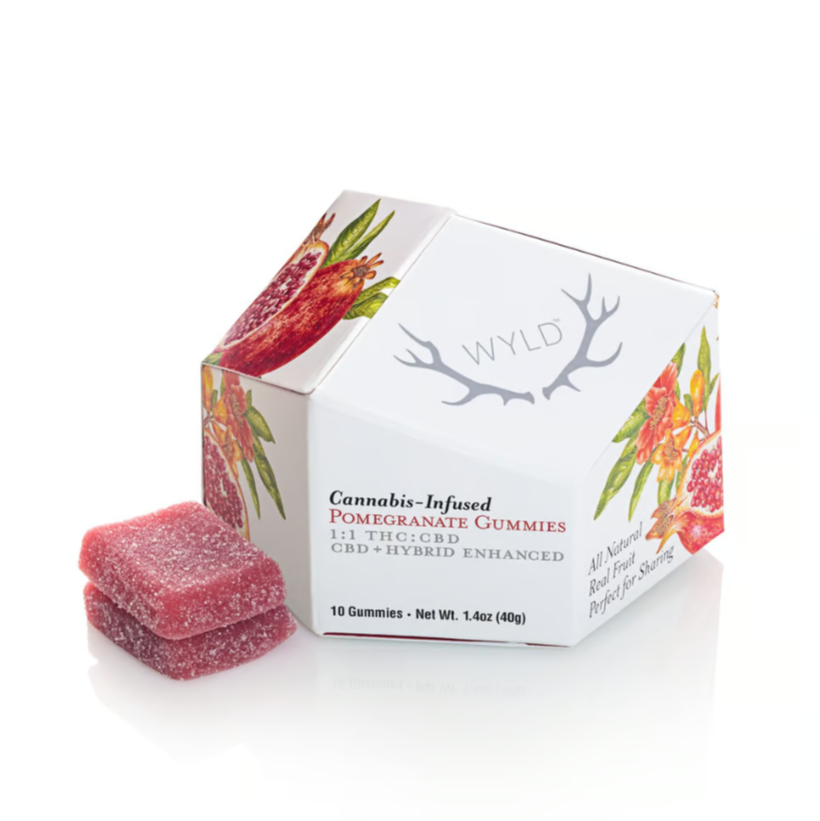 Photograph of product: Ratioed Pomegranate Gummies 100mg (10-Pack | 10mg Each)