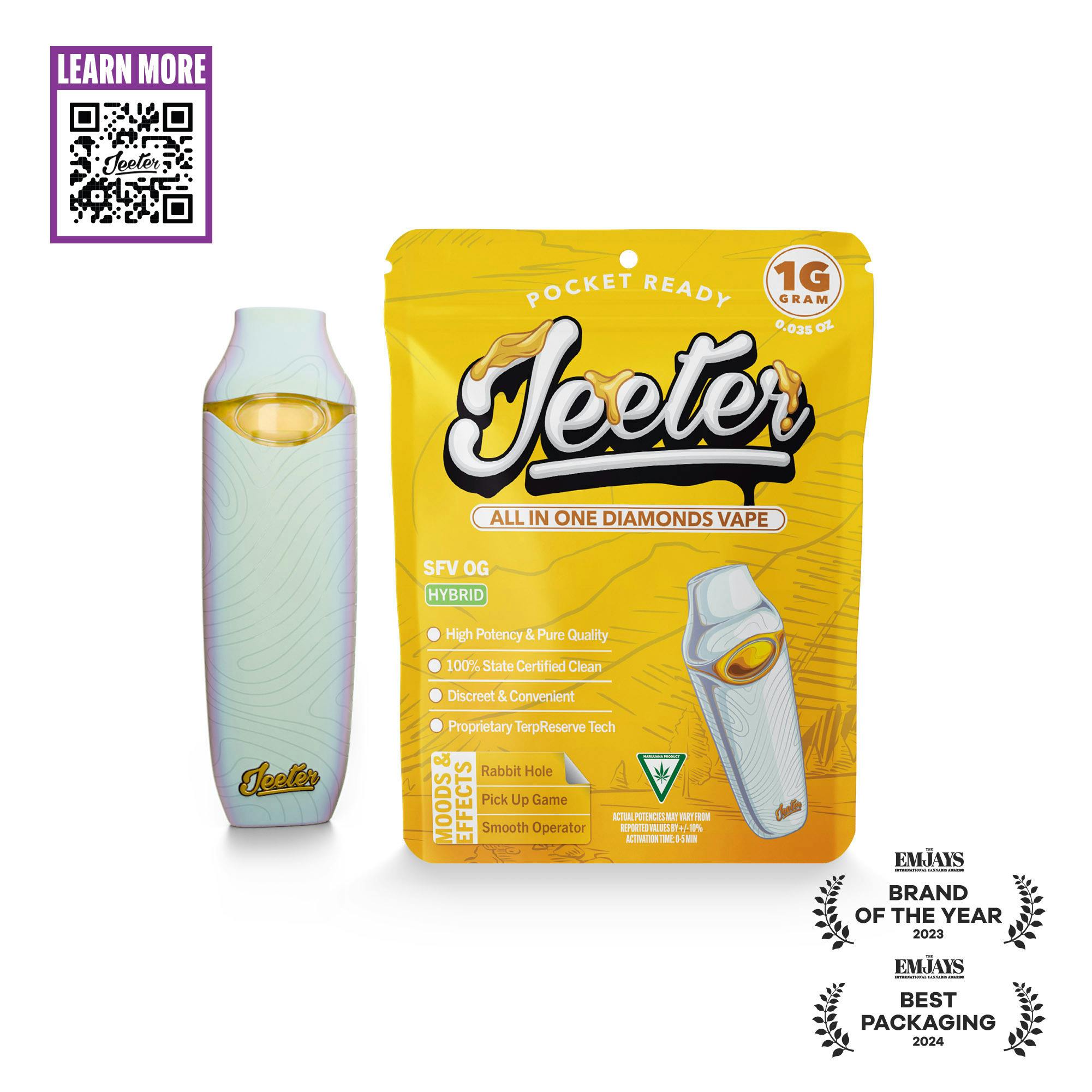 Photograph of product: Jeeter AIO - SFV OG Liquid Diamond Disposable