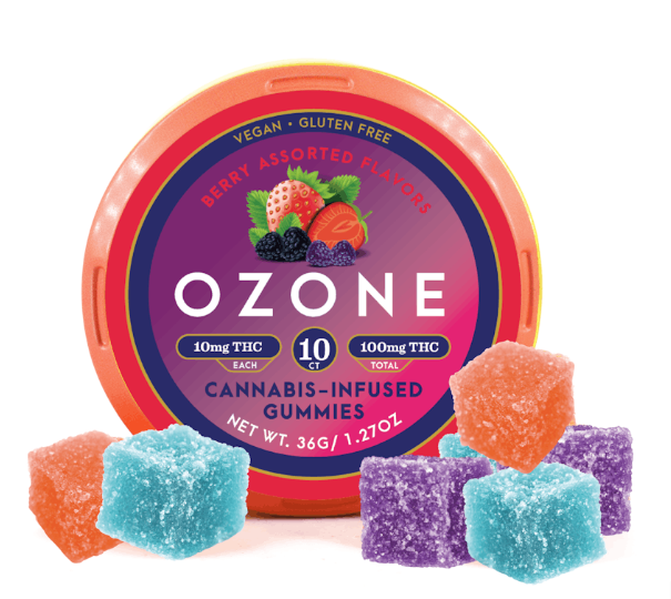 Photograph of product: Ozone: Assorted Berry | Soft Chews | 100mg | 10pk