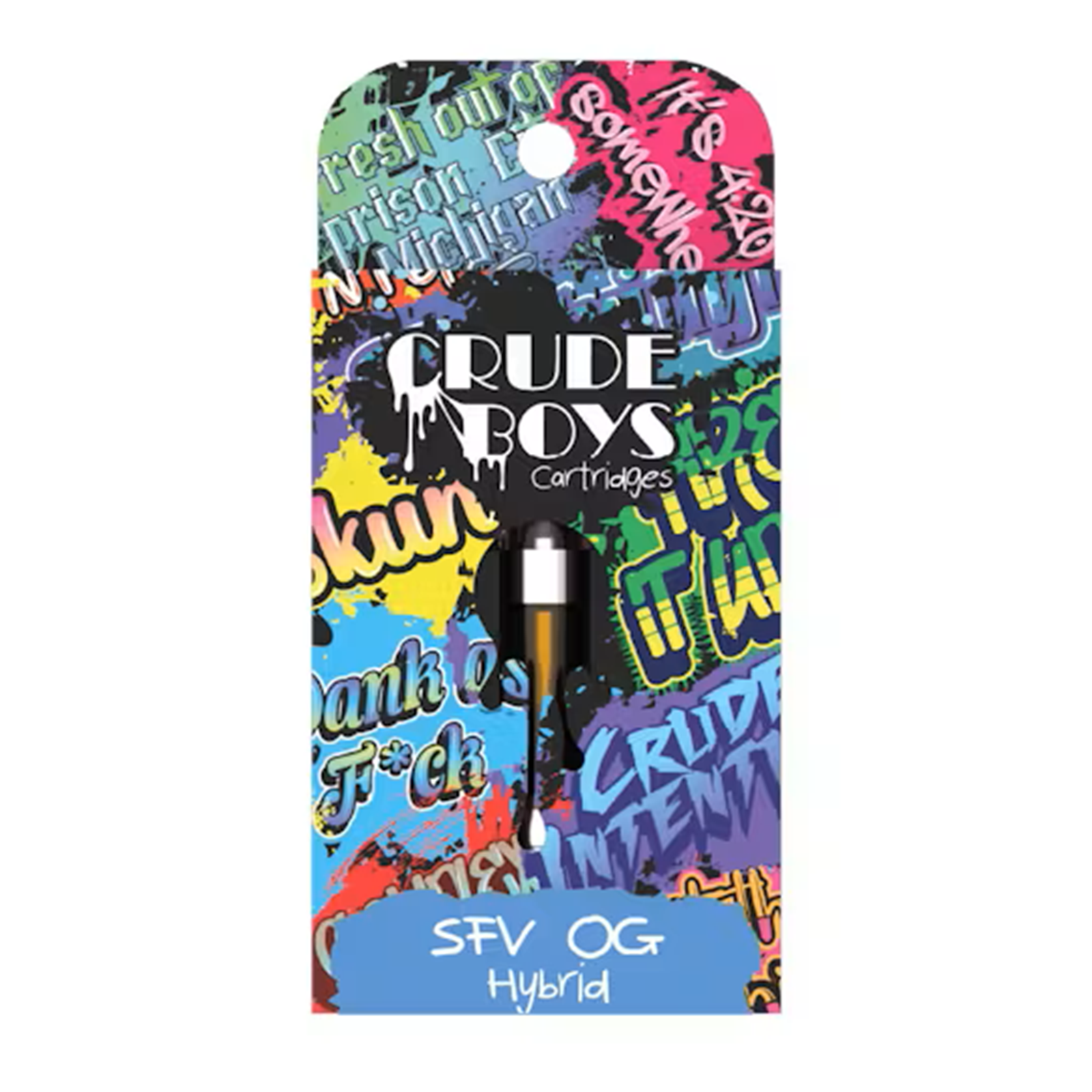 Photograph of product: Crude Boys | SFV OG | Hybrid | 1G 510 Vape Cartridge | REC