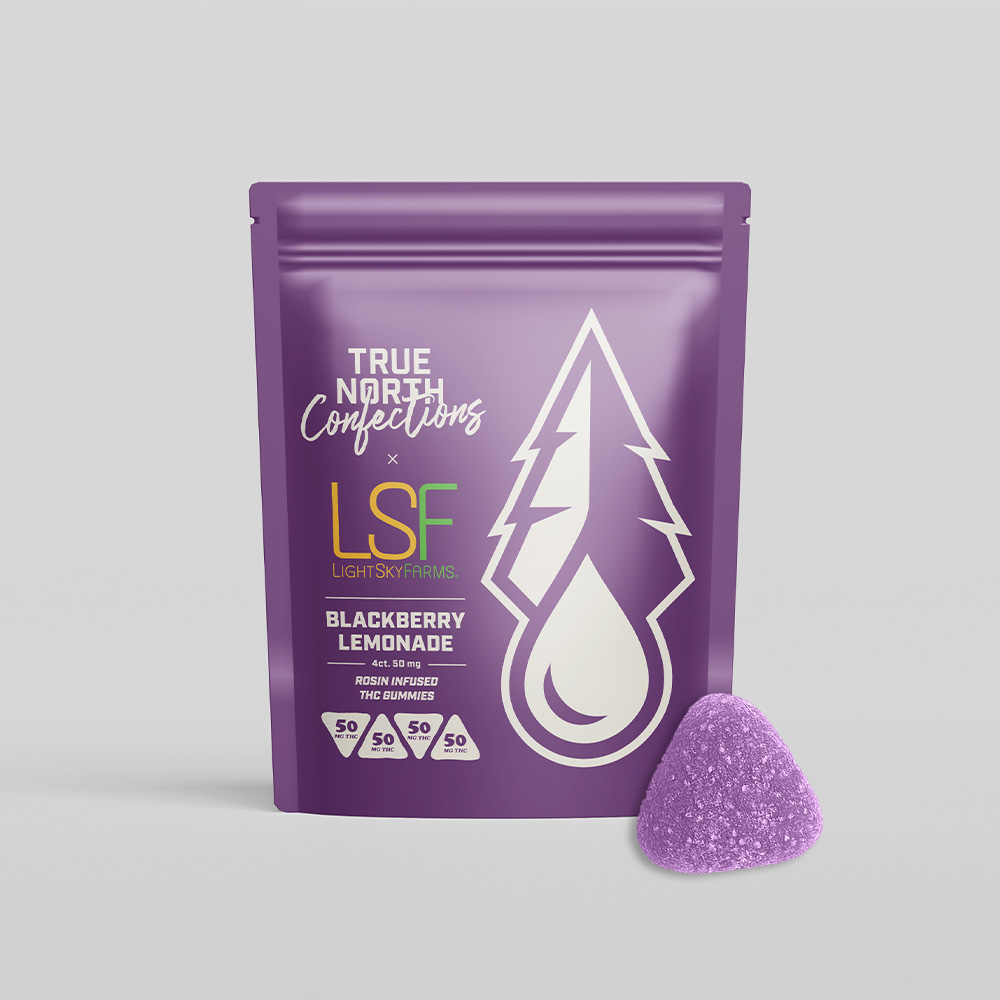 Photograph of product: Blackberry Lemonade 200mg Rosin Gummies by Lightsky Farms