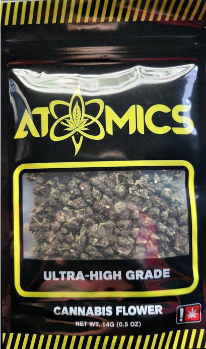 Photograph of product: ATOMICS - FLOWER - 28G - Oui'd - SOUR DIESEL
