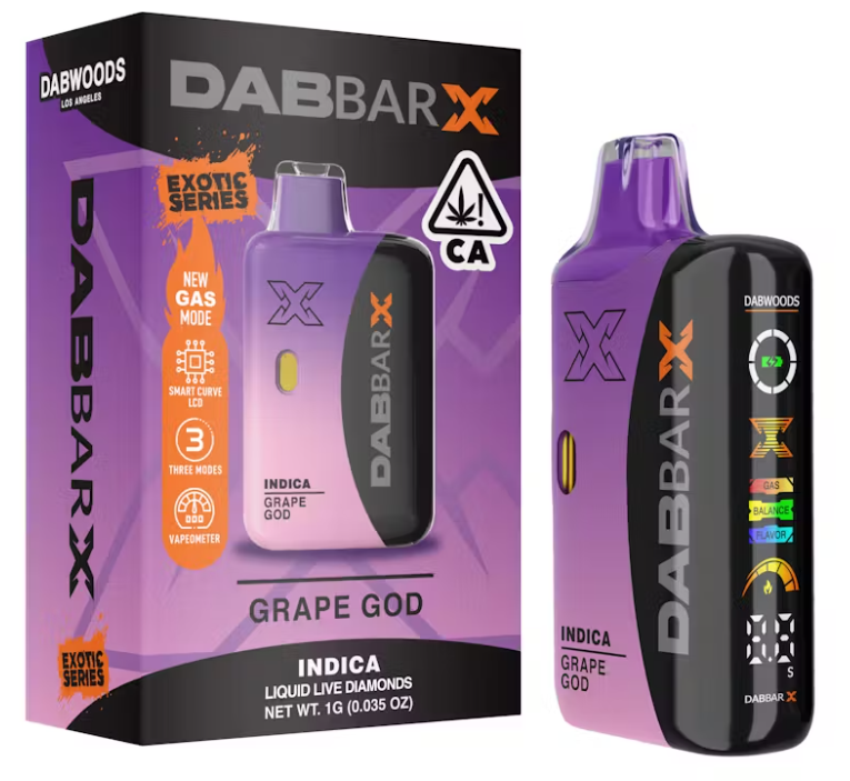 Photograph of product: GRAPE GOD 1G DABBAR X ALL IN ONE