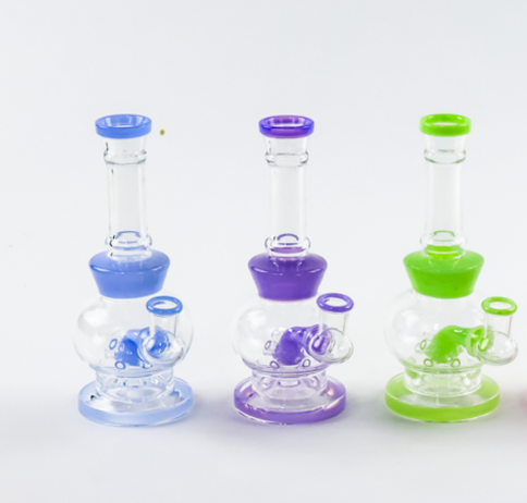 Photograph of product: LuvBuds | Bong | 7" Spore Perc w/ Flower Bowl | Assorted Colors