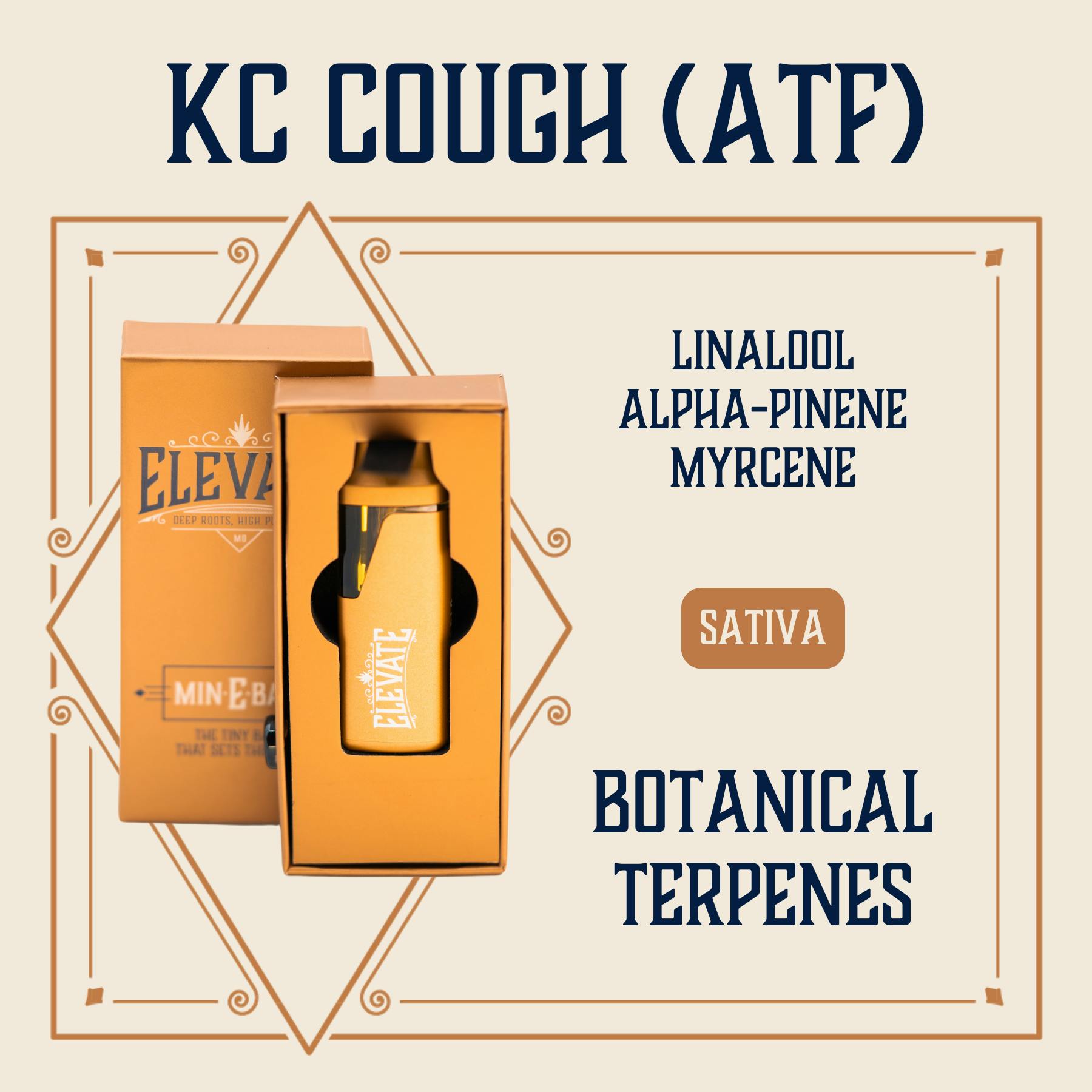 Photograph of product: Elevate KC Cough Min-E-Bar Disposable Vape | 1g