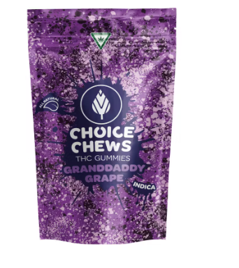 Photograph of product: Choice: Granddaddy Grape 200MG Gummies (I)