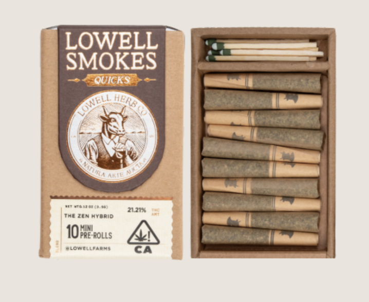 Photograph of product: Lowell Smokes | Slopeside 10pk | Pre-Roll Pack | 3.5g