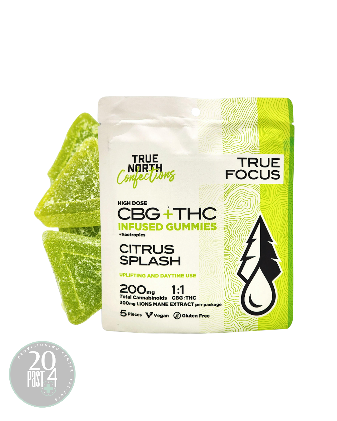 Photograph of product: True North Collective | Citrus Splash | 1:1 TH-oui/CBG | 5x20mg