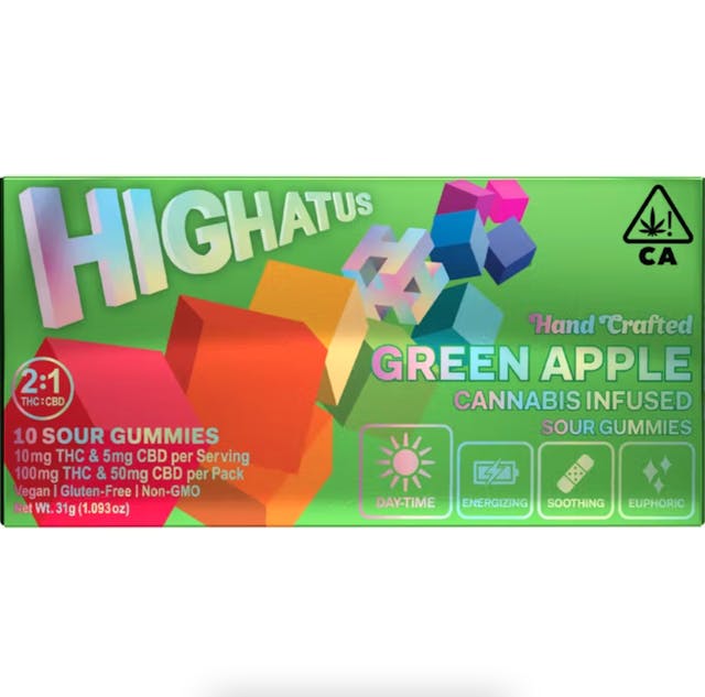 Photograph of product: Green Apple CBD Gummies - 