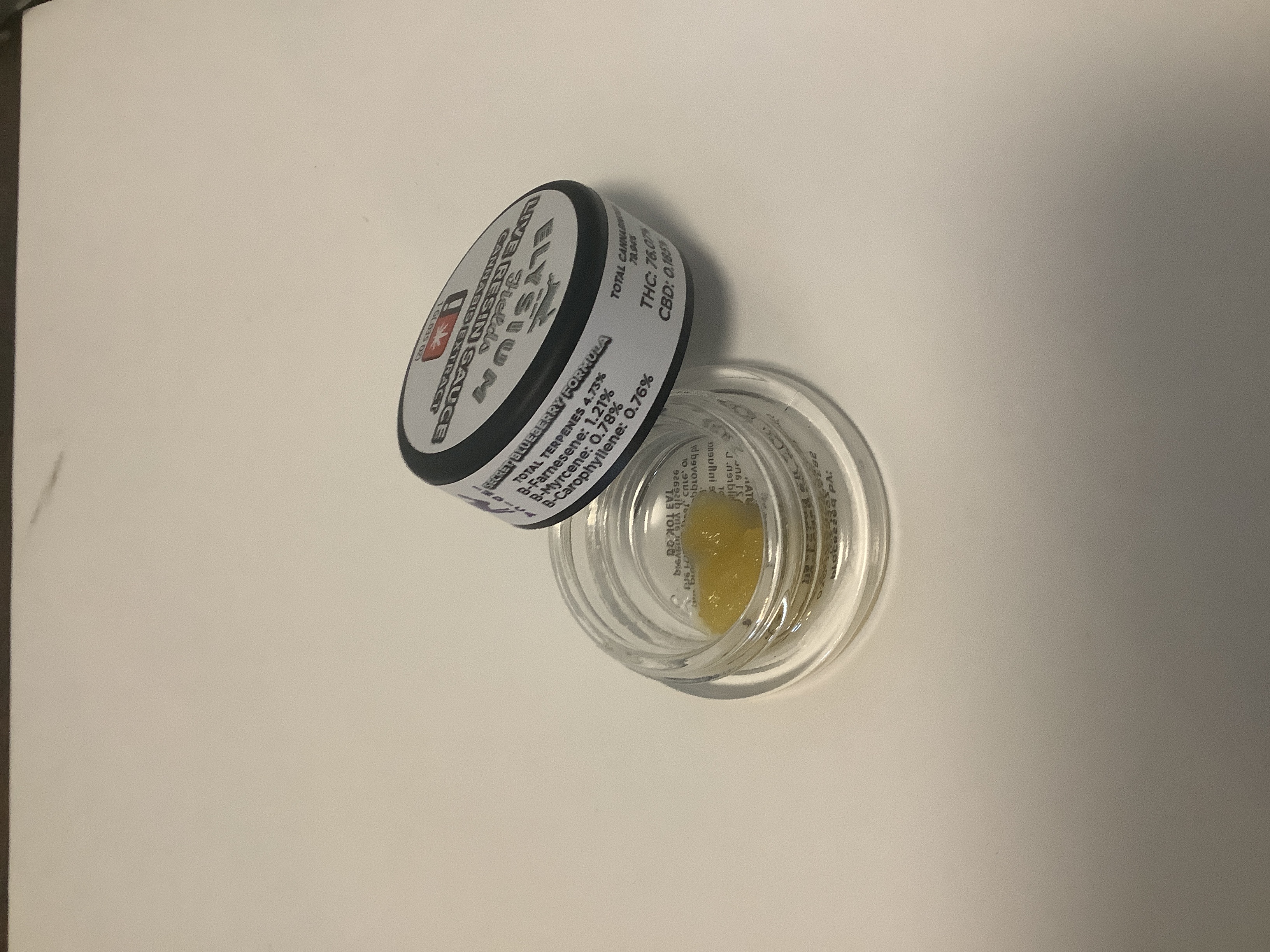 Photograph of product: Elysium Fields | SECRET BLUEBERRY FORMULA Live Resin | 1g