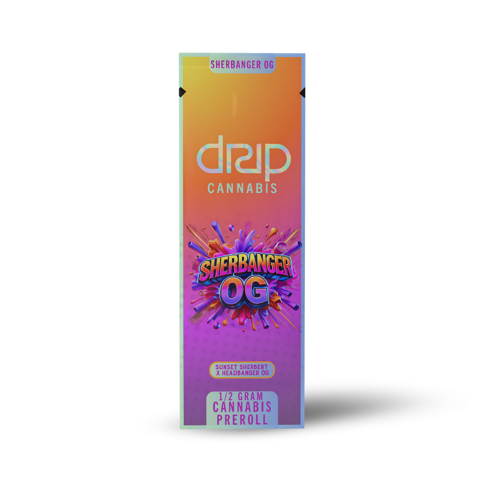 Photograph of product: (DRIP) Top-Shelf Preroll .5g (Sherbanger OG)
