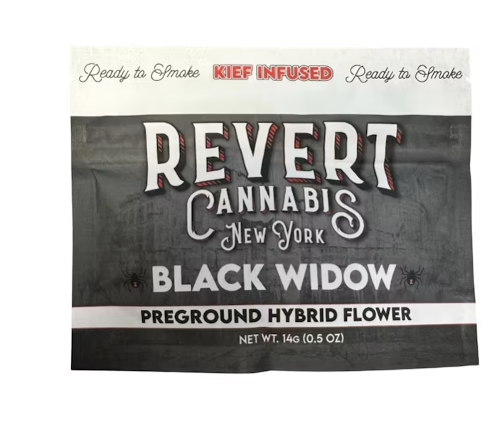 Photograph of product: Black Widow - 14g Ground Flower x Kief