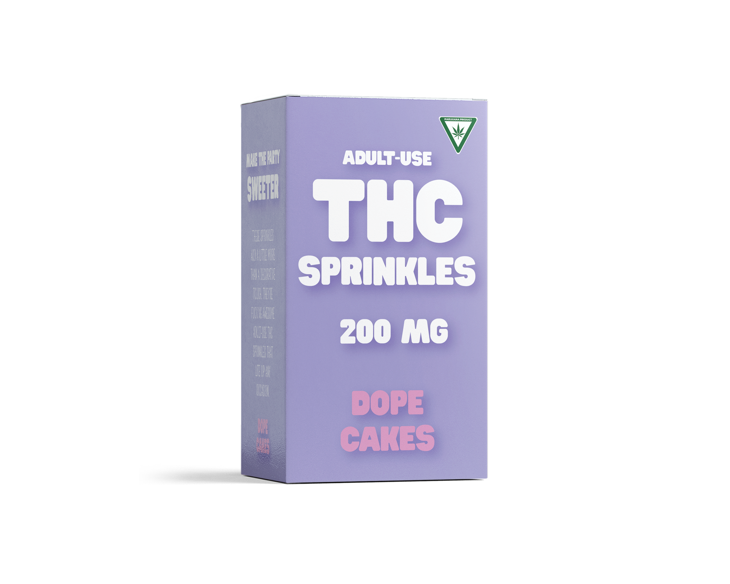 Photograph of product: Dope Cakes 200mg Purple Sprinkles