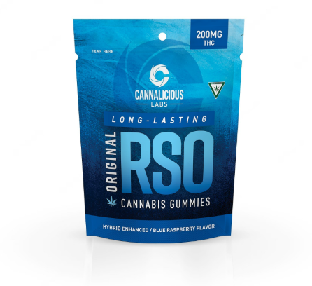 Photograph of product: Cannalicious - Blue Raspberry - RSO Gummy - 200mg - Hybrid