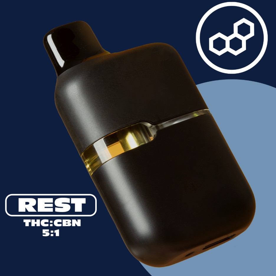 Photograph of product: Disposable | Rest 5:1 TH-oui:CBN 1g | 41119